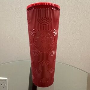 Starbucks 2023 Fall Pink Shimmer Shell Mermaid Scales Cold Cup Tumbler